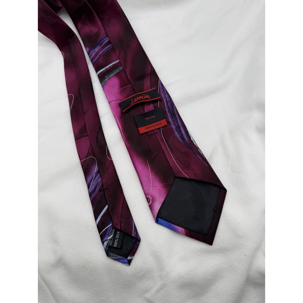 MEN'S TIE J. Garcia 100% Silk, Pre-owned, Mickey, Collection Sixty - Picture 4 of 4